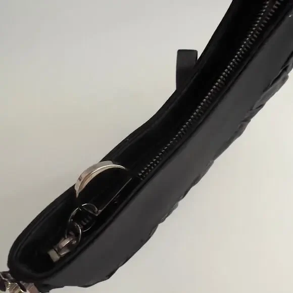 Vintage Dior Mini Black Satin Ballet bag - Picture 3 of 7